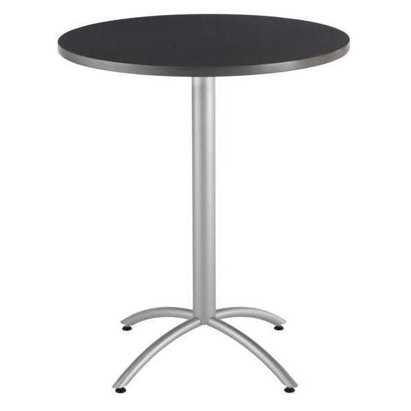 Iceberg Round CafÃ©Worksâ„¢ Table, Graphite Granite - 36" Round x 42"H, 36" W, 42" H, Graphite 65668