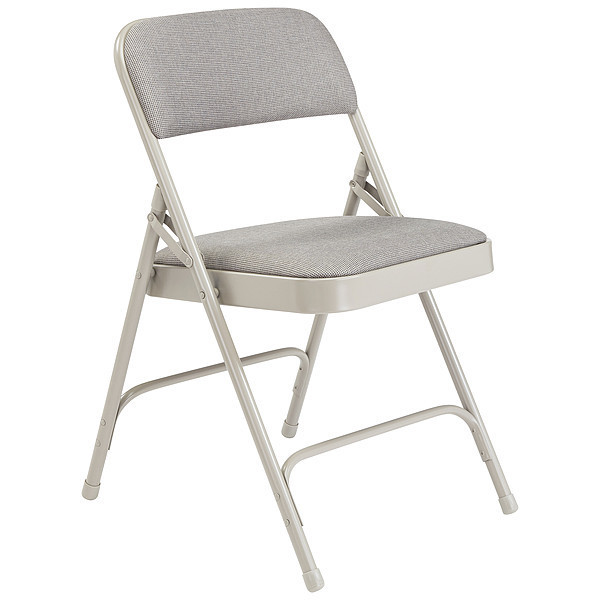 National Public Seating Folding Chair, Gray, 18-3/4 In., PK4 2202