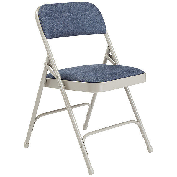 National Public Seating Folding Chair, Fabric, 29-1/2in H, Gray, PK4 2205