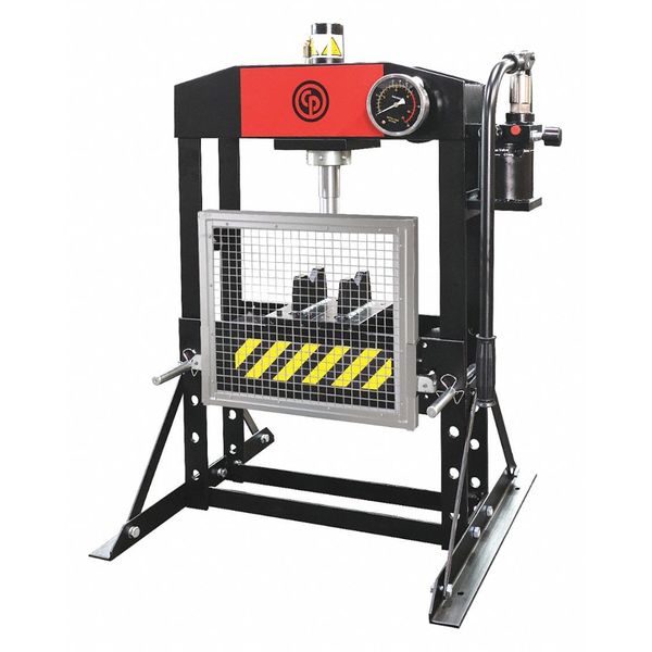Chicago Pneumatic Air Pump Workshop Press, 15 Ton (15T), High Capacity, Durable, Robust Steel Frame CP86151