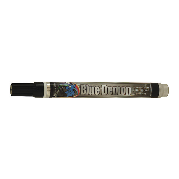 Blue Demon Industrial Paint Marker, Black, PK12, Black Color Family, 12 PK BDIPM-BLACK