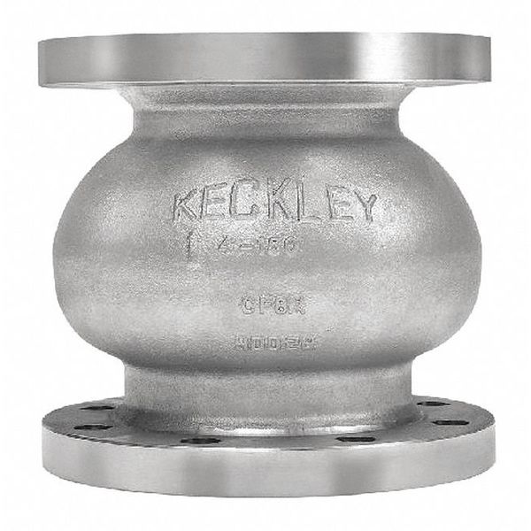 Keckley 2" Globe Check Valve, Body Material: Cast Stainless Steel 2CG2R-36-36336