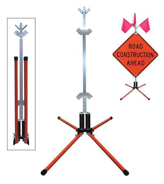 Dicke Sign Stand, Rigid, Steel, 36 In. STF18-RGB