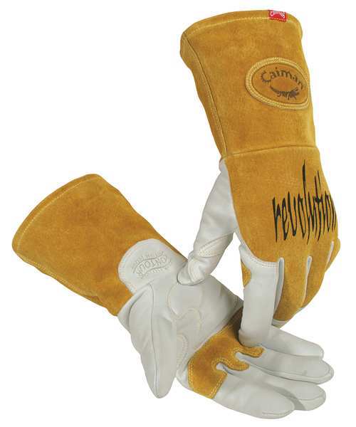 Caiman TIG Welding Gloves, Goatskin Palm, L, PR 1868-5