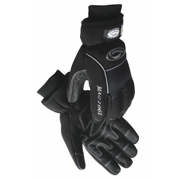Caiman Cold Protection Gloves, M, Black, Pr 2962-4