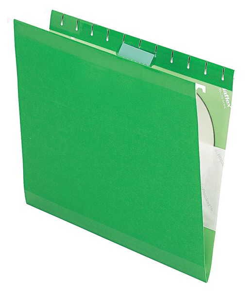 Pendaflex Hanging File Folders, Bright Green, PK25 PFX415215BGR