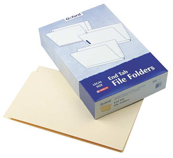 Pendaflex File Folders 8-1/2" x 14", Straight Tab, Manila, Pk50 PFXH20U13