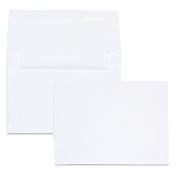 Quality Park Invitation Envelope, White, Paper, PK100 QUA36417