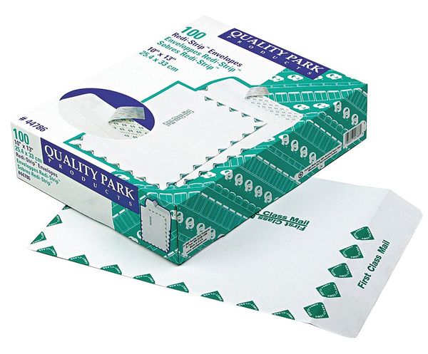 Quality Park Catalog Envelope, White, Paper, PK100 QUA44786