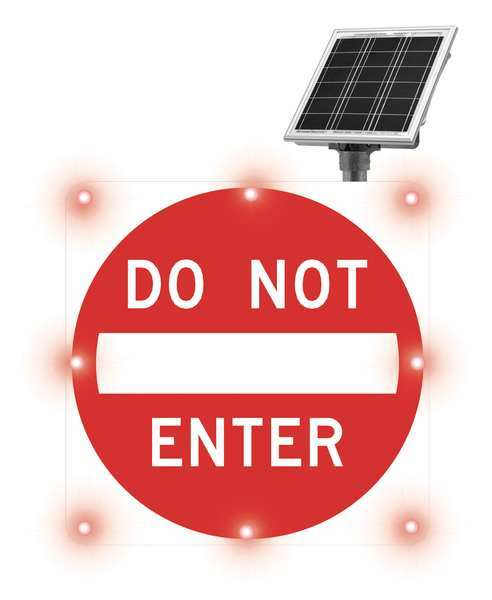 Tapco LED Notice Sign, Do Not Enter, White/Red 2180-C00067