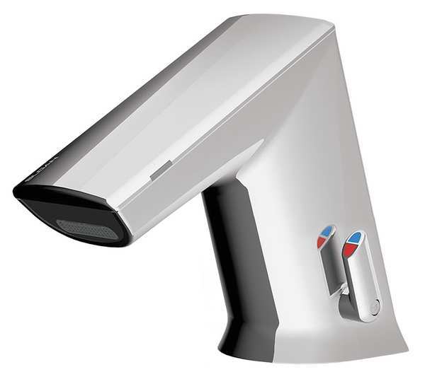 Sloan Sensor Single Hole Mount, 1 Hole Angled Straight Bathroom Faucet, Polished chrome EFX300.500.0000