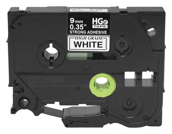 Brother Adhesive Label Tape Cartridge 0.35" x 26-1/4 ft., Black/White HGeS2215PK