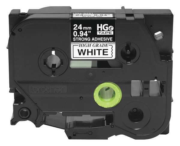 Brother Adhesive Label Tape Cartridge 15/16" x 26-1/4 ft., Black/White HGeS2515PK