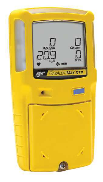 Bw Technologies Multi-Gas Detector, 3 Gas, Other Region with 2-Pin UK Plug, 8 to 13 hr Battery Life, Yellow XT-XW0M-Y-OE