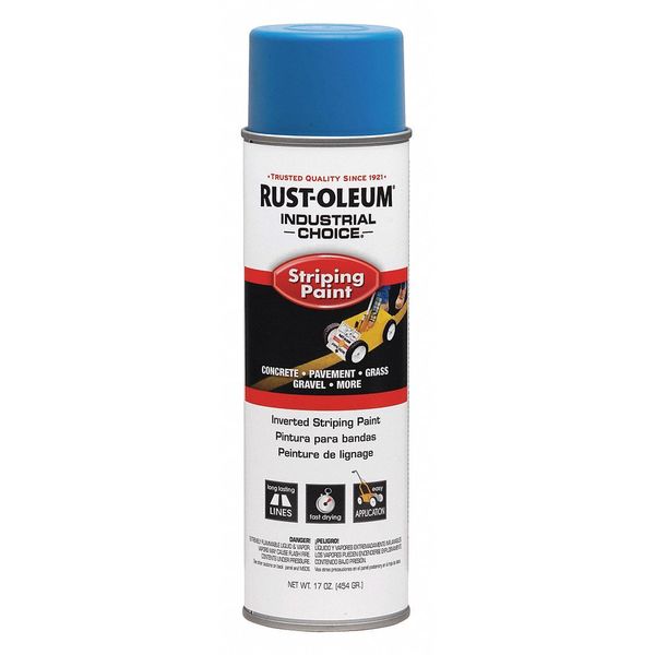 Rust-Oleum Industrial Choice Striping Paint, 18 oz, Dark Blue, Solvent -Based 263446