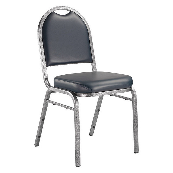 National Public Seating Stacking Chair, 9200 Series, Vinyl Blue 9204-SV