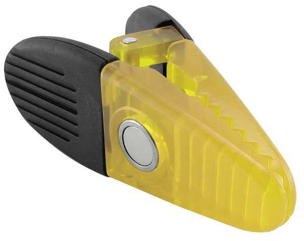 Master Magnetics Magnetic Plastic Clips, Yellow, PK2 7521