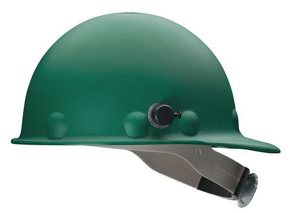 Fibre-Metal By Honeywell Front Brim Hard Hat, Type 1, Class G, Ratchet (8-Point), Green P2ASW74A000