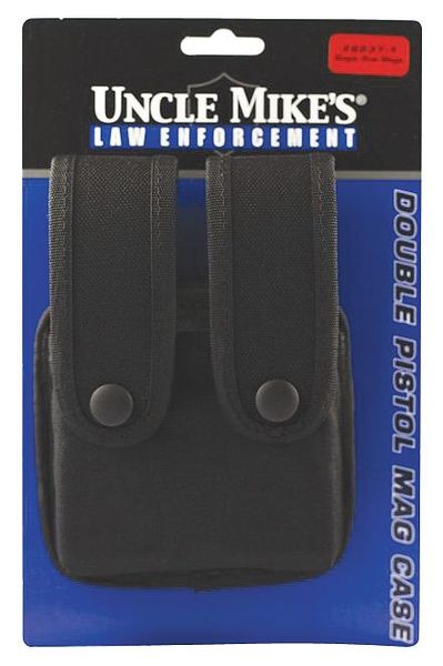 Uncle Mikes Double Mag Pouch, Black, Nylon 88371