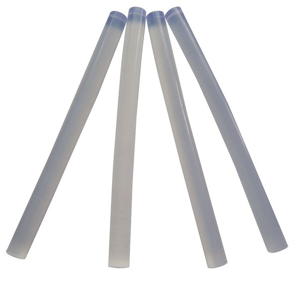 Westward Hot Melt Adhesive, Clear, 9/32 in Dia, 4 in L, 30 to 60 sec Begins to Harden, 24 PK 23X751