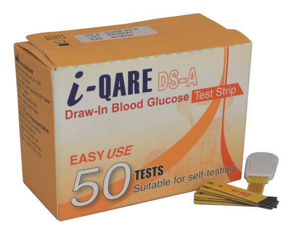 Medsource Glucose Test Strip, Blood Sample, PK50 MS-76012