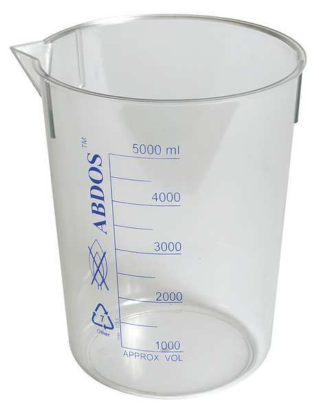 Zoro Select Beaker, 50mL, 10mL, Polypropyln, Clear, PK12 P50701