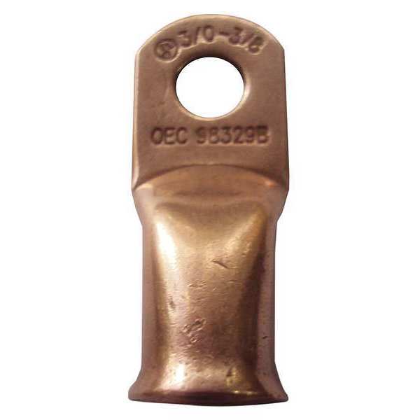 Westward Lug, 2/0 ga., 3/8 In., Crimp/Solder, PK25 23YZ30