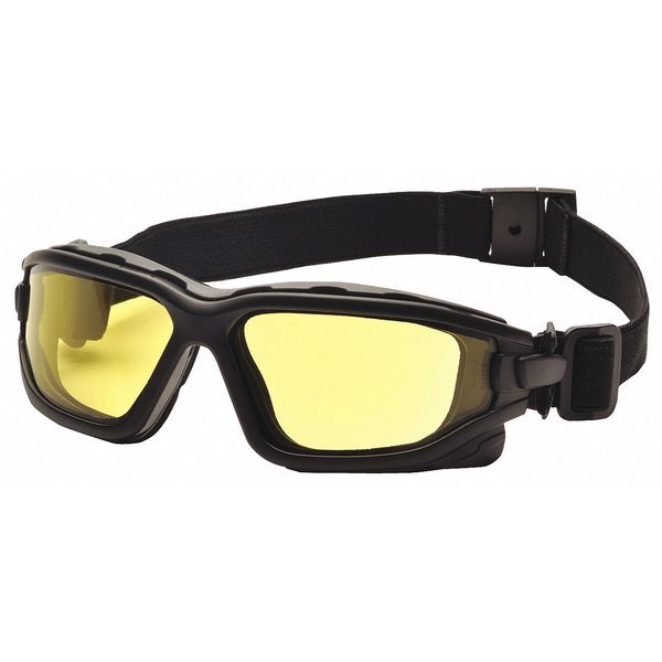 Pyramex Safety Goggles, Amber Anti-Fog, Anti-Static, Scratch-Resistant Lens, I-Force Series SB7030SDT