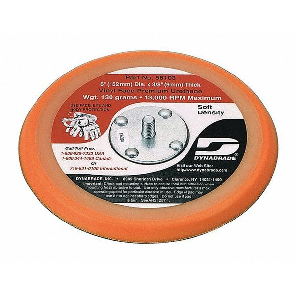 Dynabrade Non-Vacuum, Disc Pad, 6" 56103