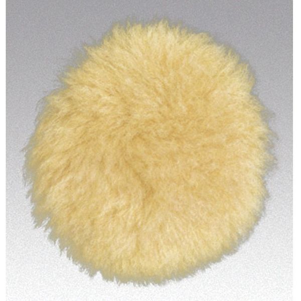Dynabrade Polishing Pad, Natural Shpskn Wool, 3-1/2" 90034