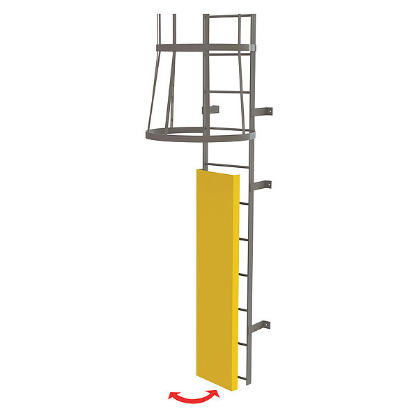 Tri-Arc Ladder, Fixed, Steel, Guard Door OPFS03-Y