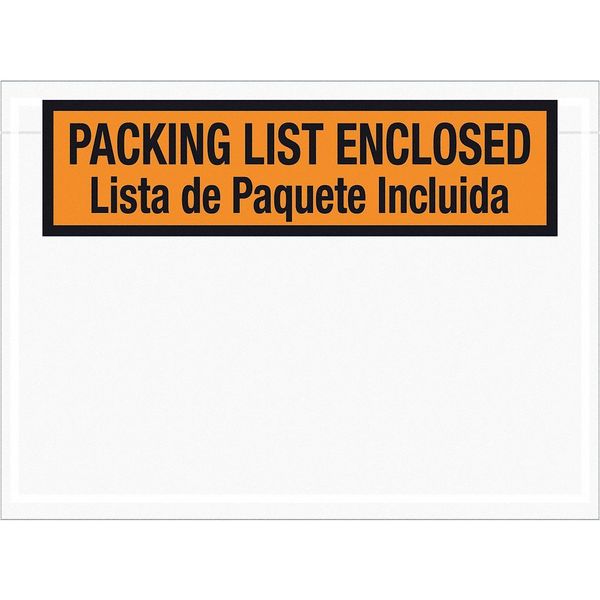 Tape Logic Tape Logic® Bilingual Packing List Envelopes, 7 1/2" x 5 1/2", Orange, 1000/Case PL500