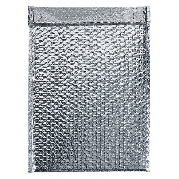 Partners Brand Cool Shield Bubble Mailers, 12 3/4" x 10 1/2", Silver, 50/Case INM1210