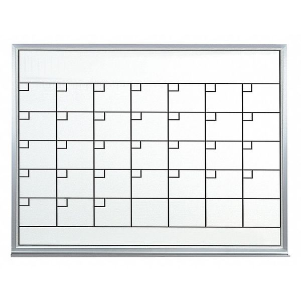 Partners Brand Dry Erase 1 Month Calendar, 3' x 2', White, 1/Each BCALA3624