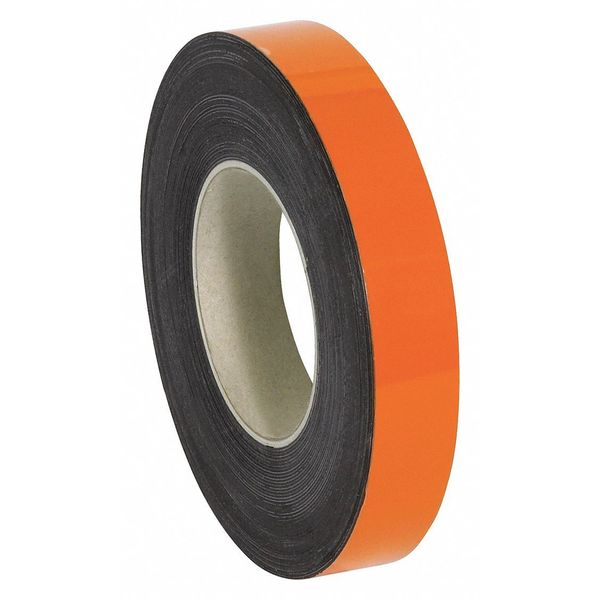 Partners Brand Warehouse Labels, Magnetic Rolls, 1" x 100', Orange, 1/Case LH154