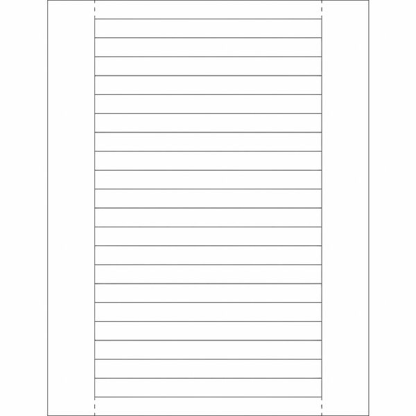 Partners Brand Plastic Label Holder Insert Cards, 1/2" x 6", White, 1000/Case LH240