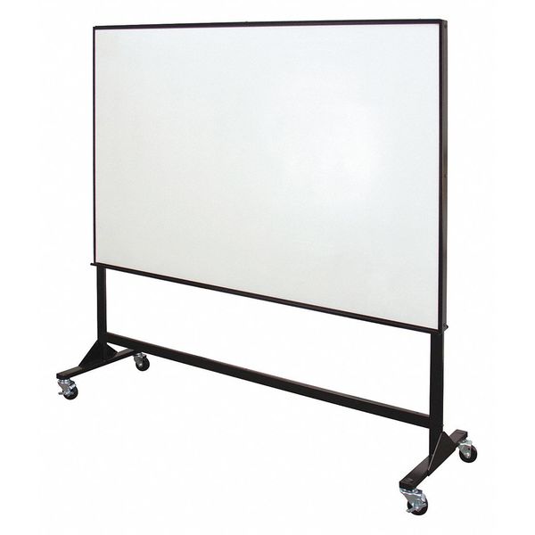 Partners Brand Magnetic Mobile Dry Erase Board with Steel Frame, 6' x 4', White, 1/Each BMSDB7248