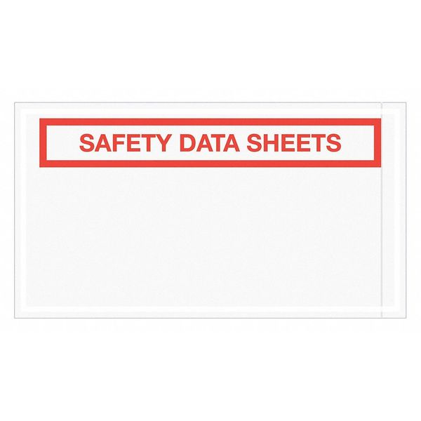 Tape Logic Tape Logic® SDS Envelopes, "Safety Data Sheets", 5 1/2" x 10", Clear, 1000/Case PL494