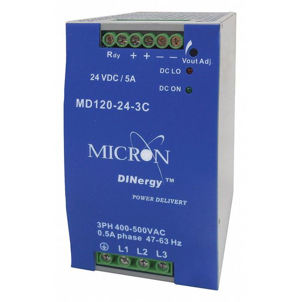 Dinergy DC Power Supply, 24V DC, 120W MD120-24-3C