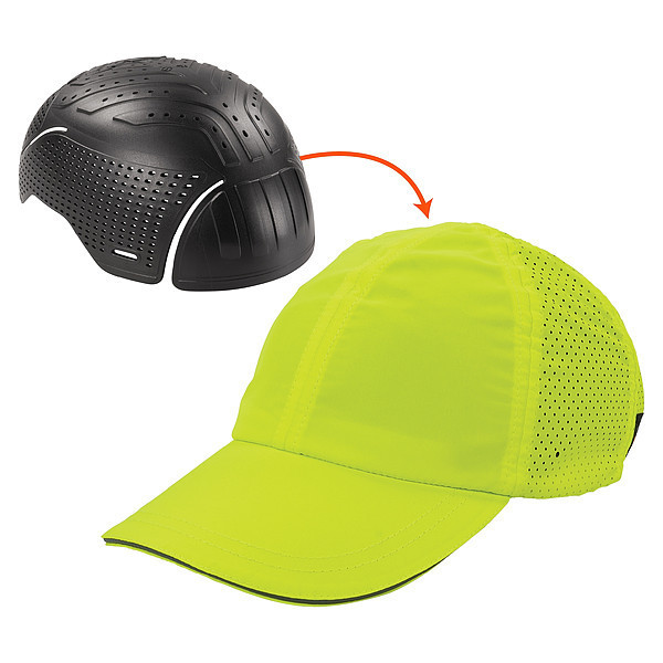 Ergodyne Bump Cap, Baseball, Polyethylene, None Suspension, Fits Hat Size One Size Fits Most 8947