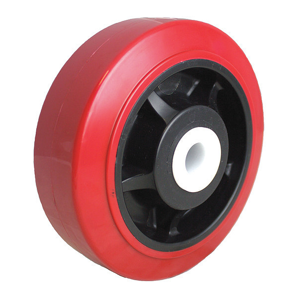 Pegasus Wheel, Red Urethan, 5" x 2", Delrin Brg P-URPB-050X020/050D