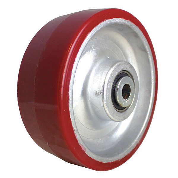 Zoro Select Caster Wheel, 3000 lb. Load, Silver Wheel P-URA-100X030/075K