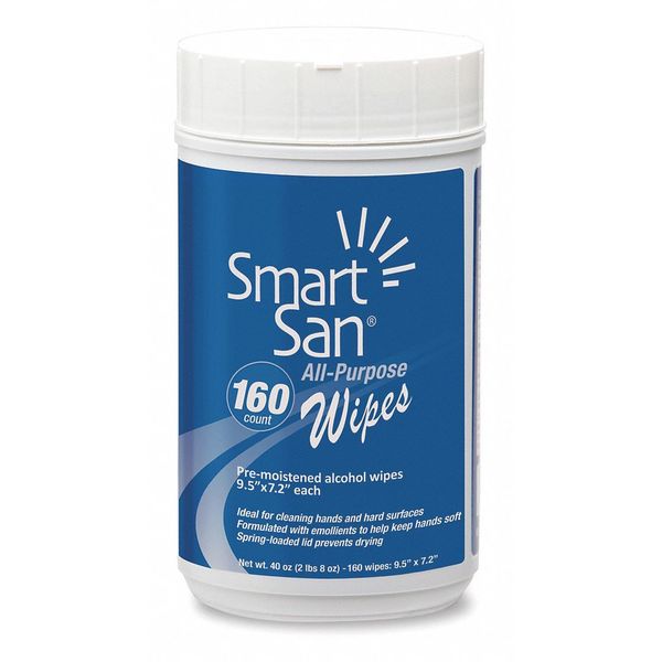 Best Sanitizers SmartSan, All Purpose Wipes, PK6, 160 Wipes, 6 PK SMAW006