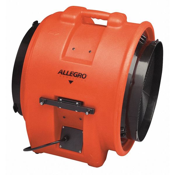 Allegro Industries Confined Space Blower, Orange, 22 1/2" W 9556