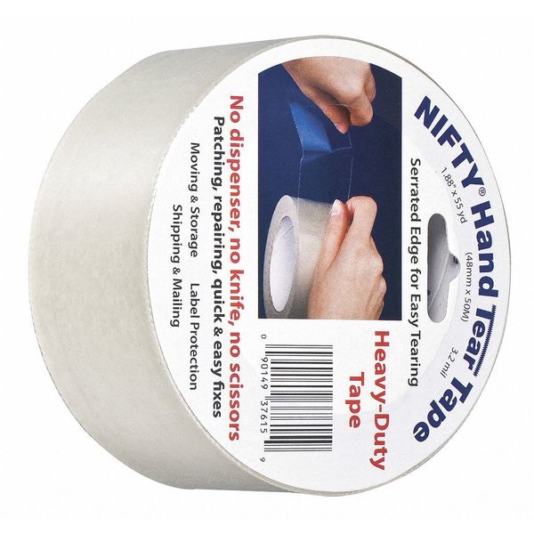 Nifty Products Nifty Hand Tear Tape, 2"x55yd, Clr, PK36 T3761RTL