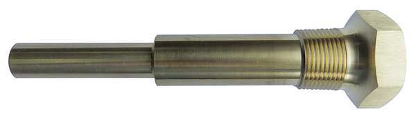 Zoro Select Industrial Thermowell, Brass, 1-1/4-18 24C456