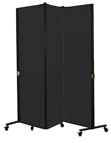 Screenflex Portable Room Divider, 5Ft 9In W, Black HKDL603-DX