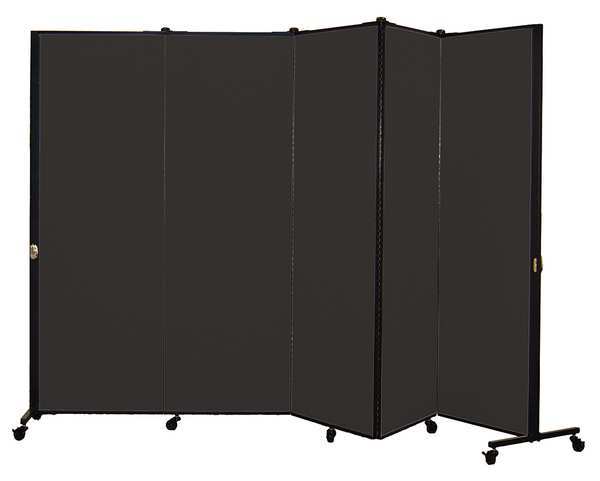 Screenflex Portable Room Divider, 9Ft 5In W, Coal HKDL605-VX