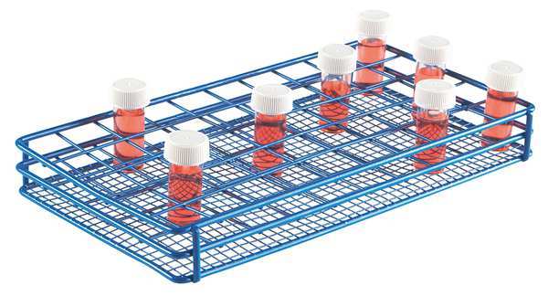 Heathrow Scientific Test Tube Rack, Epoxy-Coated Steel, Blue HS120086