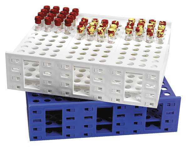 Heathrow Scientific Test Tube Rack, Polypropylene, Blue HS120114